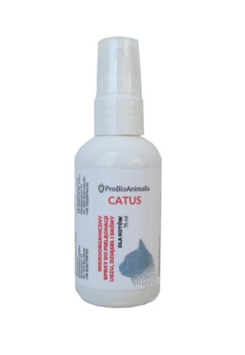 Mikrobiologiczny spray do pielegnacji uszu, dziąseł i skury dla kotów  75ml.jpg